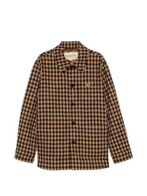 patterned pocket coat