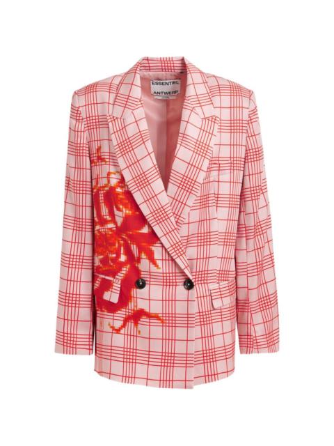 Juliana checked-print double-breasted blazer