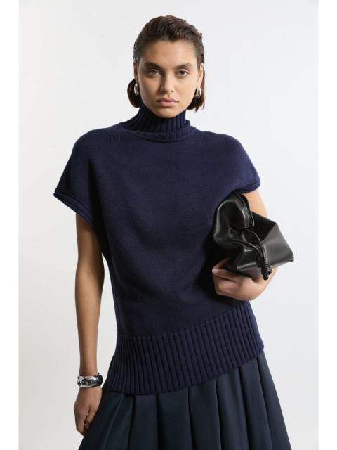 Viscose Blend High Neck Knitted Tunic