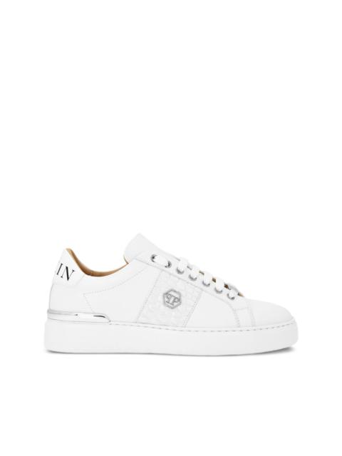 leather-panel sneakers