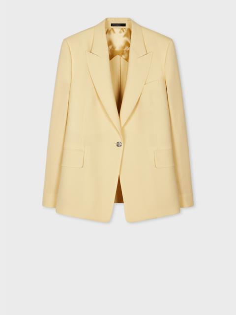 Women's Buttercup Yellow Wool Blazer