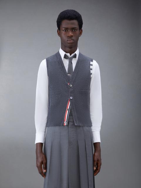 Charcoal Cashmere 4-bar V-neck Waistcoat