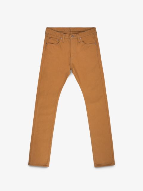 IH-555D 17OZ DUCK SLIM CUT JEANS - BROWN