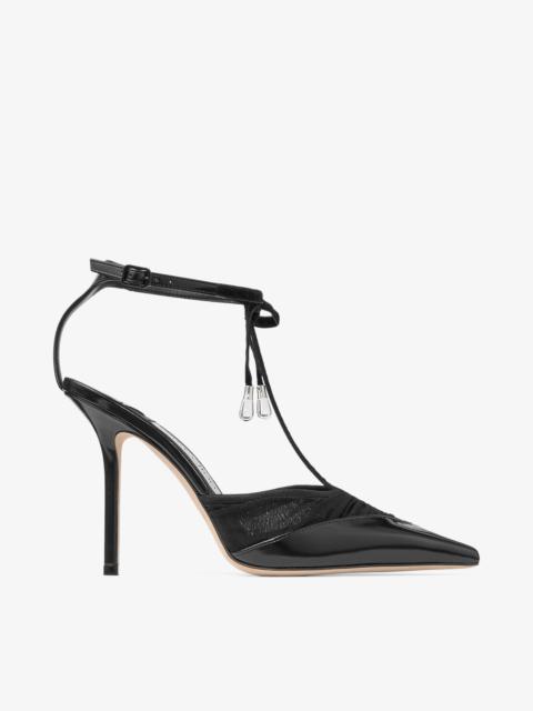 Afia Mesh 100
Black Spazzolato and Ruched Tulle Pumps