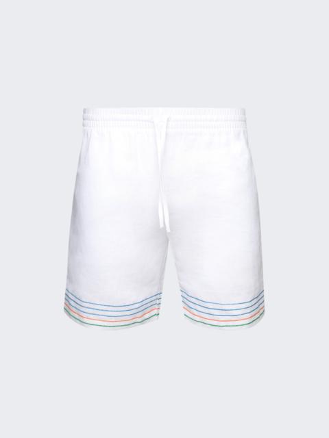 Embroidered Shorts White