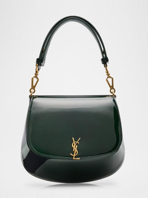 YSL Flap Top-Handle Bag in Patent Leather