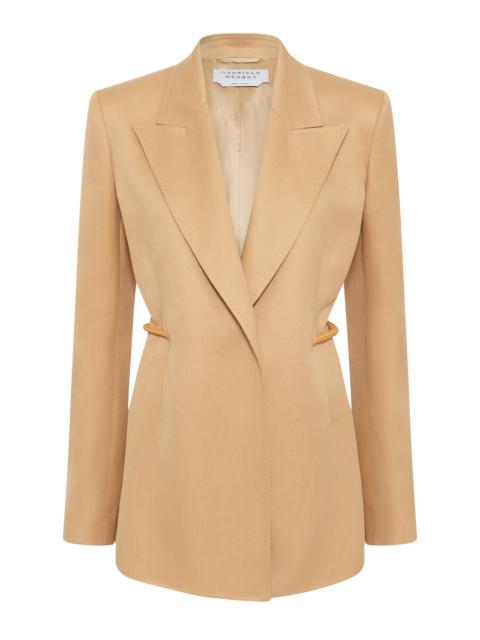Epona Rope Blazer in Wheat Textured Linen Slub