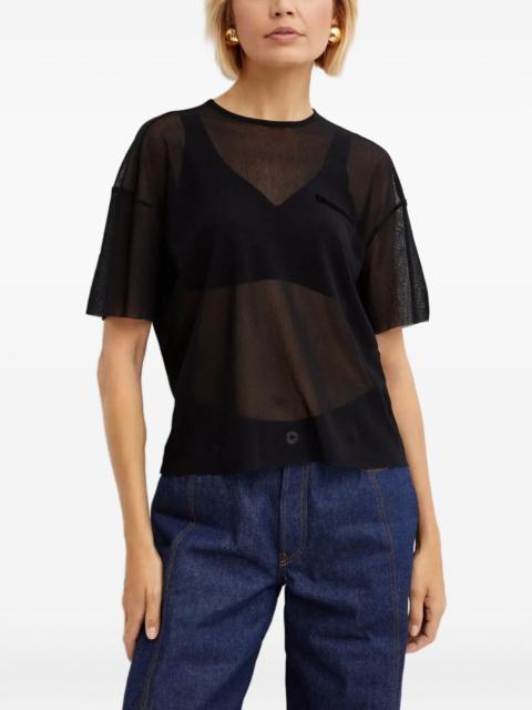 short-sleeves tulle T-shirt