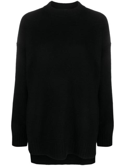 long-sleeve crew-neck wool jumper