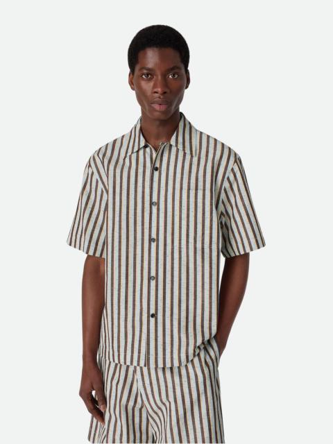Stripe Cotton And Linen Shirt