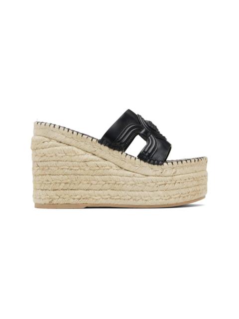 Black Medusa Platform Espadrilles Heeled Sandals