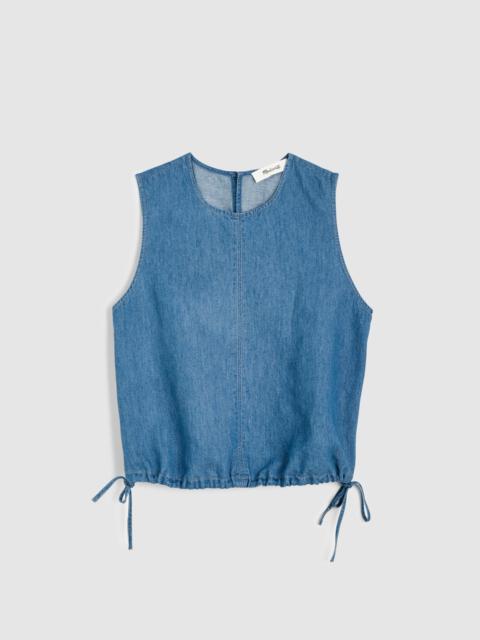 Denim Cinched Shell Top