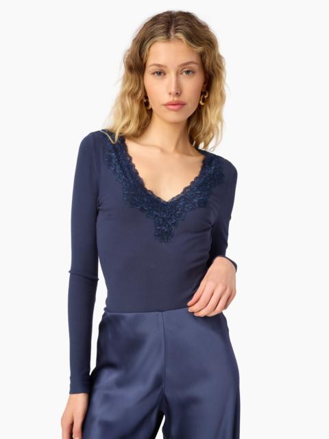 ROONEY RIB KNIT TOP HARBOR