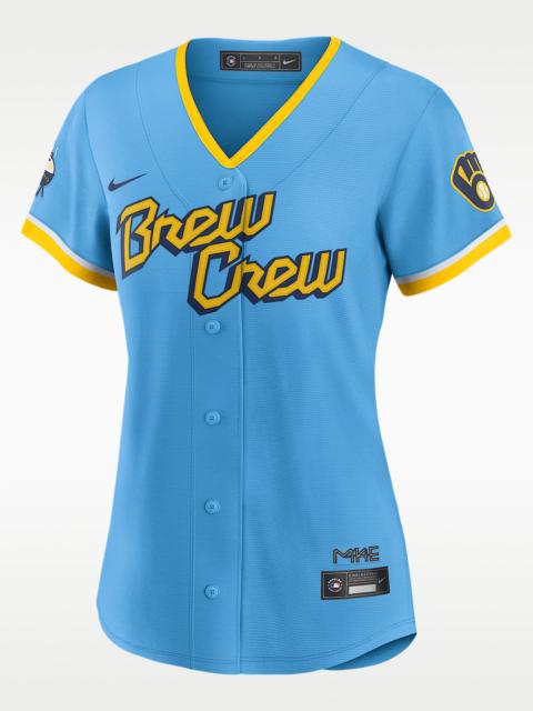 MLB Milwaukee Brewers City Connect (Christian Yelich) Women's Replica Baseball Jersey