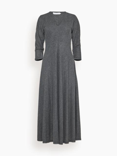 Livia Dress in Wool Jersey in Coal Melange