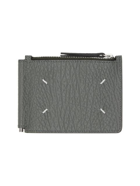 Gray Slim 2 Pincer Bifold Wallet