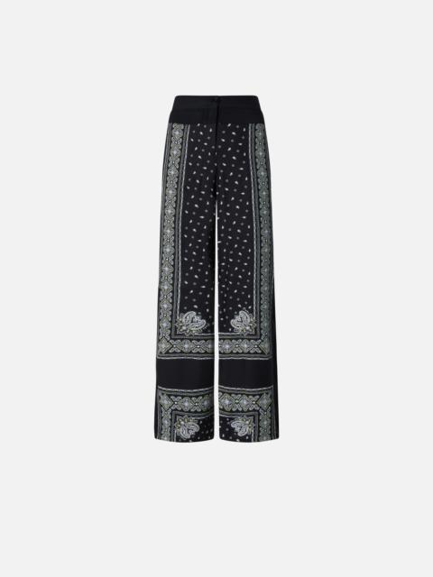 LIGHTWEIGHT WIDE-LEG TROUSERS WITH BANDANA PRINT