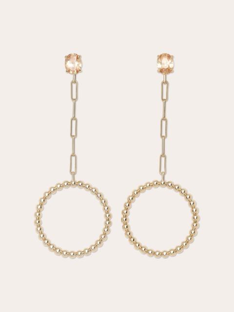 Lizzy Gemstone Hoop Earrings