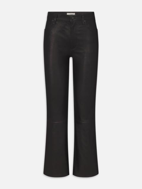 The Leather Reboot Crop in Black