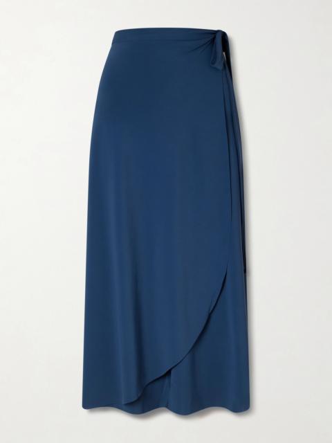 Julieta Stretch-jersey Wrap Midi Skirt
