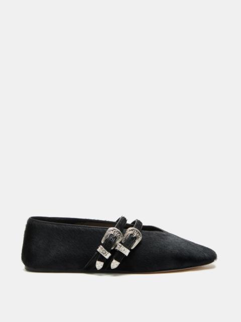 Claudia Slipper / Black Calf Hair