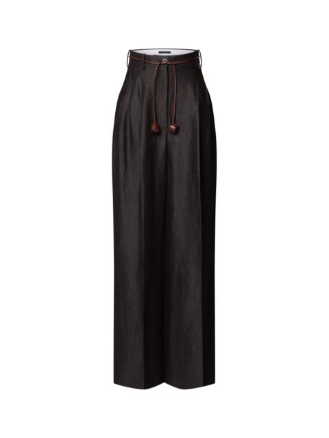 Cord Belt Tailored Pants