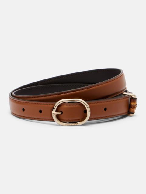Bamboo leather belt