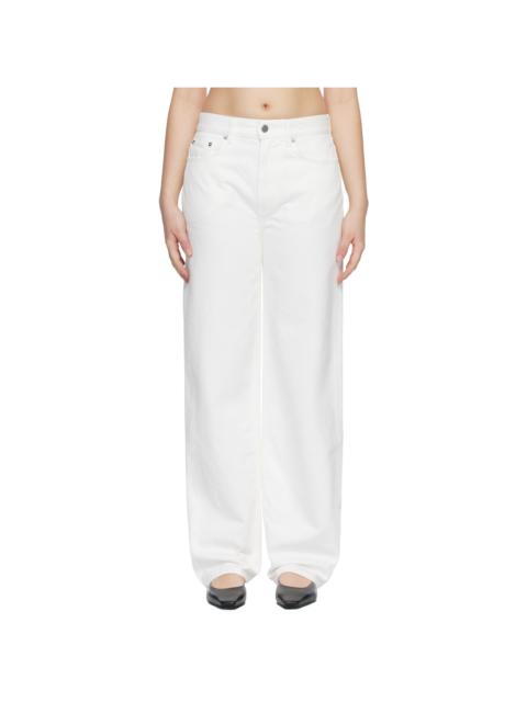 White SAMUR LDS Organic Denim Boyfriend Jeans