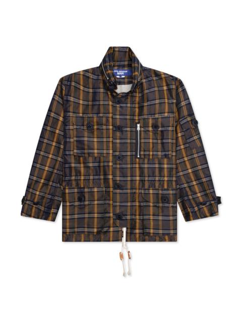 COMME DES GARCONS HOMME PLUS PLAID BLOUSON - BROWN/GREEN/YELLOW