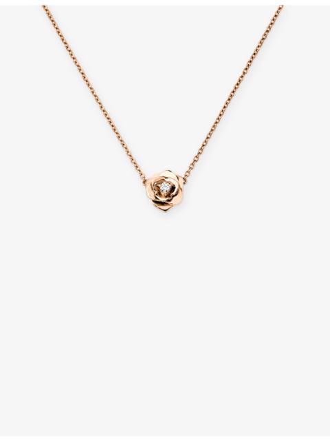 Piaget Rose 18ct Rose-Gold And 0.06ct Diamond Pendant&nbsp;Necklace