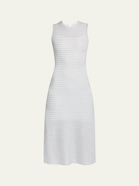 Sleeveless Shimmer A-Line Midi Dress