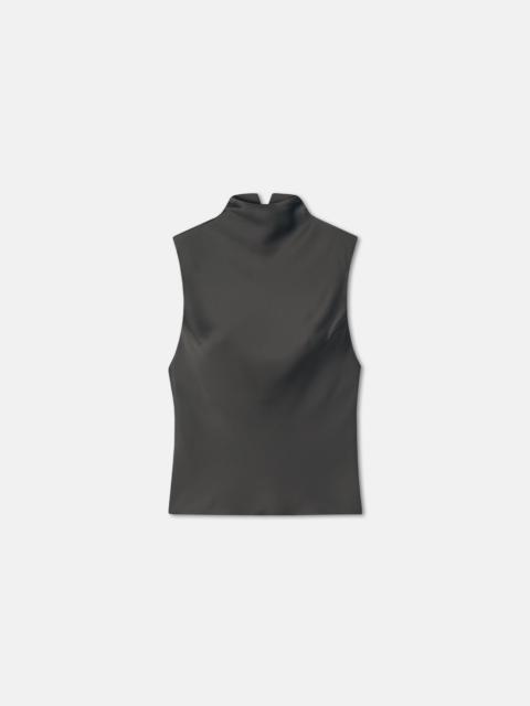 Slip Satin Turtleneck Top