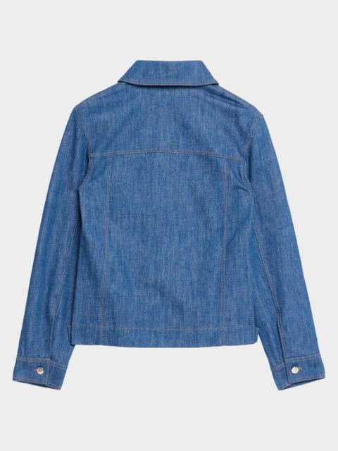 Reversed Denim Collared Shirt
