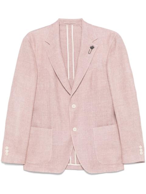 brooch-detail blazer