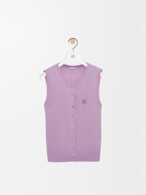 Vest in cashmere and silk