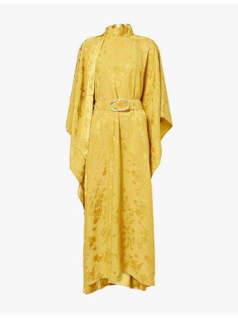 La Luna Floral Jacquard Woven Kaftan