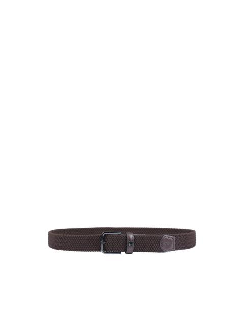 leather-trim interwoven belt