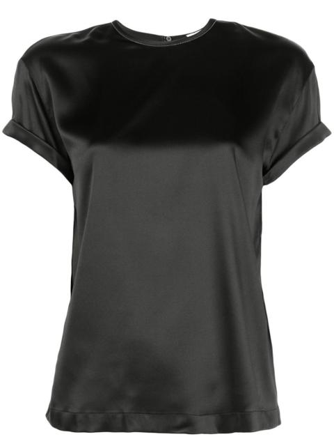 silk crew-neck T-shirt