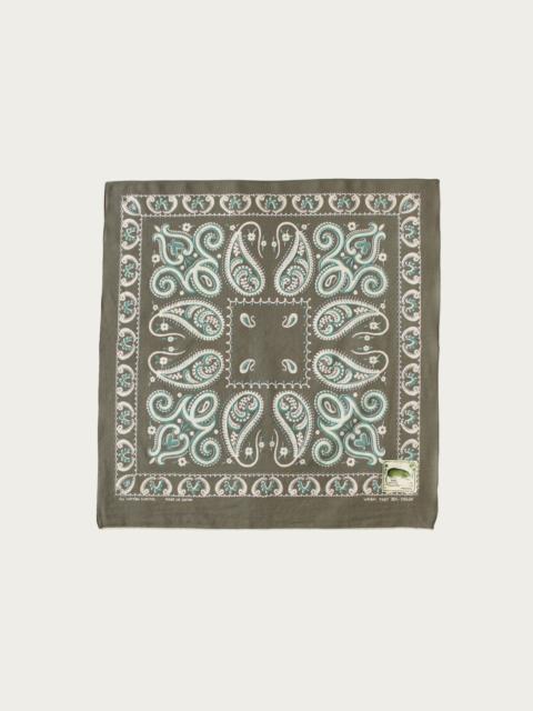 Fastcolor Selvedge Bandanna (SAMBO Paisely) 20x20 - Khaki