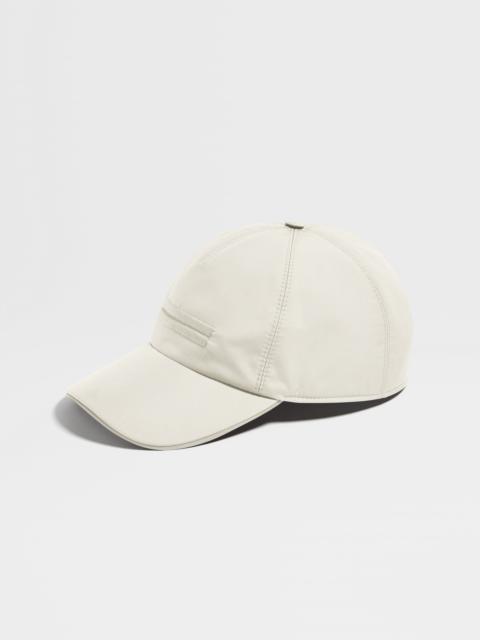 WHITE TECHNICAL FABRIC BASEBALL CAP