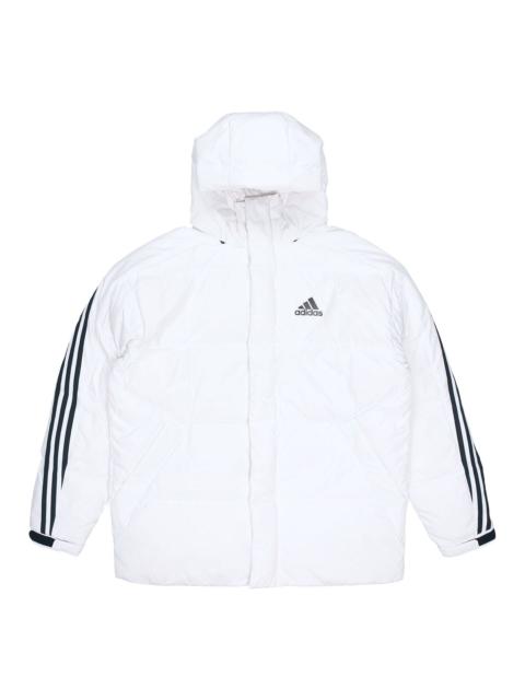 adidas 3st Puffy Dwn J Casual Sports Stay Warm hooded down Jacket White H20755