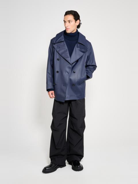 Tranholmen Double Breasted Raincoat Navy