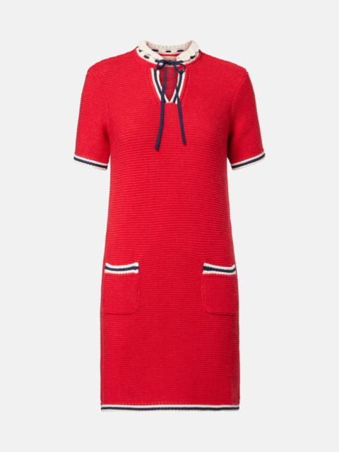 Cotton and wool minidress