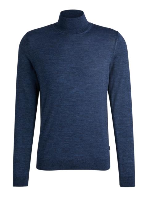 SLIM-FIT ROLL-NECK SWEATER IN MERCERIZED VIRGIN WOOL