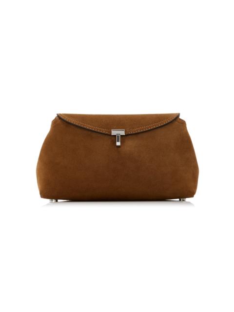 T-lock Suede Clutch brown