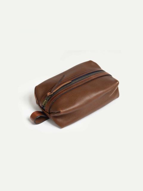 ZAZOU TOILETRY CASE  -  AMBER BROWN