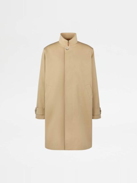 TRENCH COAT IN GABARDINE - GREY