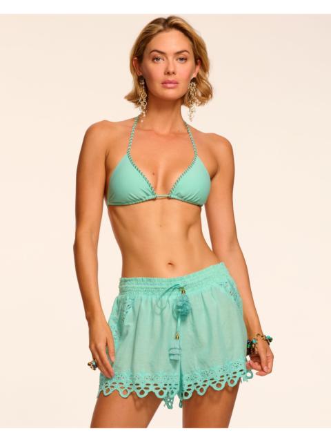 Diane Cotton Eyelet Coverup Short