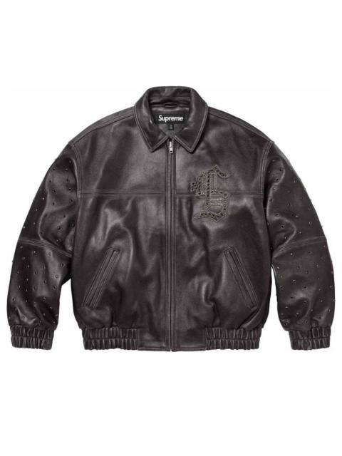 Supreme Gem Studded Leather Jacket 'Black' SUP-SS24-132