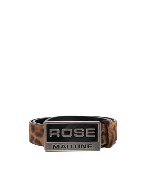 animal-print buckle belt